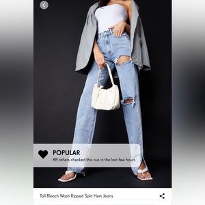 Tall Split Hem Jeans from PrettyLittleThing